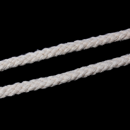 Picture of Cotton Jewelry Rope Braided Creamy-White 4.0mm( 1/8"), 10 M