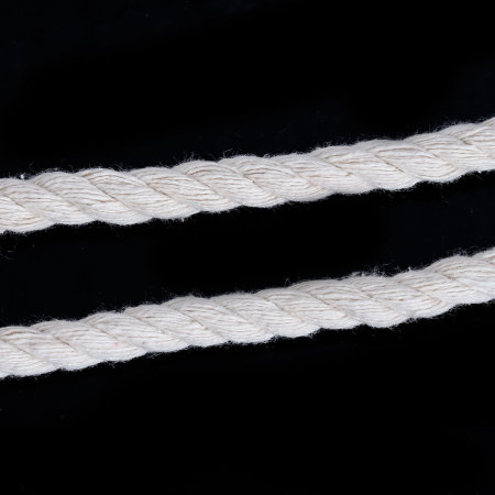 Image de Cordon en Coton Crème 8mm, 10 M