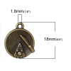 Изображение Цинковый Сплав очарование Подвески Торт Античная Бронза 18мм x 15мм, 4 ШТ