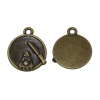 Изображение Цинковый Сплав очарование Подвески Торт Античная Бронза 18мм x 15мм, 4 ШТ