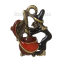 Picture of Zinc Based Alloy Halloween Charms Witch Antique Bronze Black & Red Enamel 19mm( 6/8") x 15mm( 5/8"), 10 PCs
