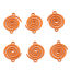 Image de Connecteurs en Alliage de Zinc Rond Orange Spirale 21mm x 17mm, 20 Pcs