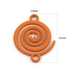 Picture of Zinc Based Alloy Connectors Round Orange Swirl 21mm x 17mm, 20 PCs