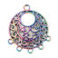 Picture of Zinc Based Alloy Connectors Round Multicolor Filigree 35mm x 30mm, 3 PCs