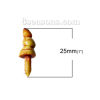 Picture of Plastic Toy Doll Making Craft Nose Christmas Santa Claus Brown 25mm(1") x 8mm( 3/8"), 50 PCs