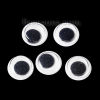 Bild von ABS Plastik Puppe Auge Schwarz & Weiß Selbstklebend 10mm( 3/8") D., 50 Stücke
