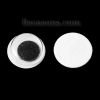 Bild von ABS Plastik Puppe Auge Schwarz & Weiß Selbstklebend 10mm( 3/8") D., 50 Stücke