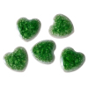 Imagen de Cerámica & Vidrio Dome Seals Cabochons Corazón Flatback Verde  Grieta 17mm x 17mm, 5 Unidades