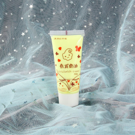 Bild von ( 50ml ) Harz DIY gefälschte Schlagsahne Ton Zitronengelb 11.5cm x 4.5cm, 1 Stück