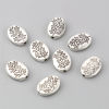 Picture of Zinc Based Alloy Spacer Beads Oval Antique Silver Color Leaf About 13mm x 10mm, Hole: Approx 1.4mm, 50 PCs
