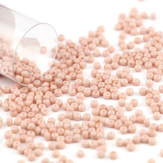 Picture of TOHO Japanese Seed Beads 11/0 764 Matte Glass Frosted Seed Beads Cylinder Pale Pinkish Gray About 2mm Dia., Hole: Approx 0.6mm, 1 Bottle