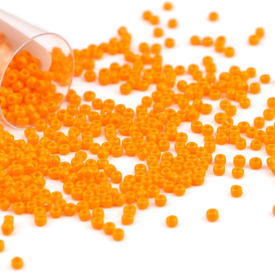 Picture of TOHO Japanese Seed Beads 11/0 42D Opaque Glass Seed Beads Cylinder Orange About 2mm Dia., Hole: Approx 0.6mm, 1 Bottle