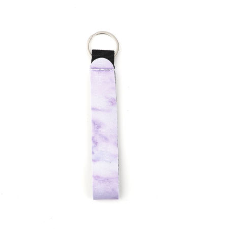Image de Porte-Clés en Néoprène Argent Mat Gris Rectangle 15.5cm, 2 Pcs