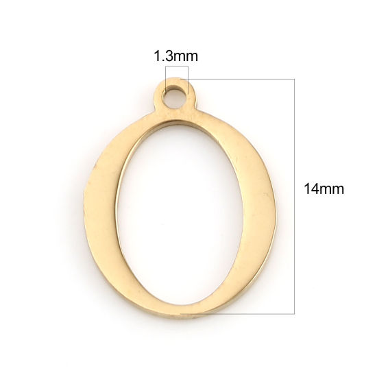 Изображение 1 ШТ вакуумное покрытие 304 Нержавеющая Сталь Подвески Позолоченный Греческий алфавит 14мм x 11мм