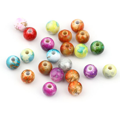 5 perles rondes en silicone 19mm couleur turquoise