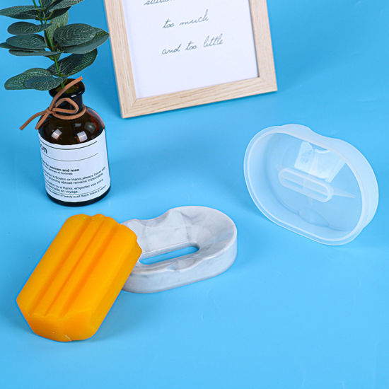 Image de Moule en Silicone Blanc Boîte à savon 12cm x 8.5cm, 1 Pièce
