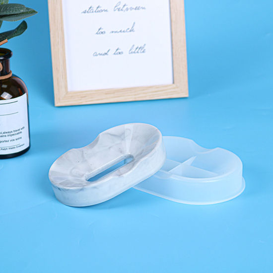 Image de Moule en Silicone Blanc Boîte à savon 12cm x 8.5cm, 1 Pièce