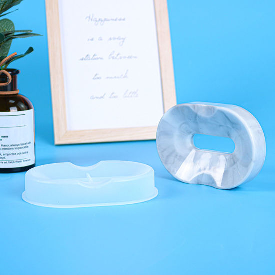 Image de Moule en Silicone Blanc Boîte à savon 12cm x 8.5cm, 1 Pièce