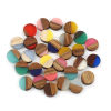 Bild von Harz & Natürliches Holz Natürliches Holz-Effekt Harz Dom Cabochon Verzierung Rund Zufällig Mix 10mm D., 10 Stück