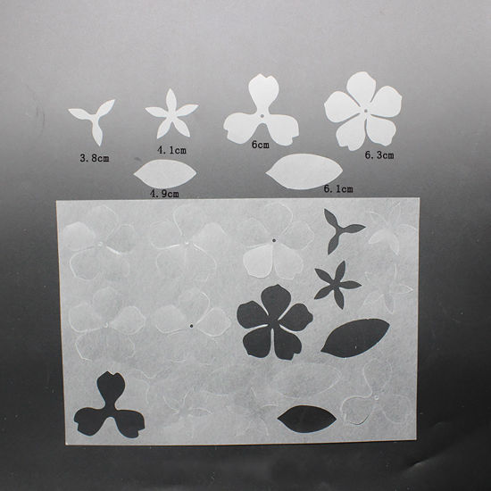 Bild von Schrumpffolie Transparent Blumen Druckbar 29cm x 20cm, 2 Blätter