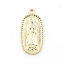 Picture of Zinc Based Alloy Religious Pendants Oval Gold Plated Virgin Mary 34mm x 16mm, 10 PCs
