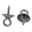 Immagine di Acciaio Inossidabile Manico Perline Tono Argento (Finezza dell'ago 1.3mm) 10mmx6mm, 20 Pz