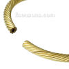 Picture of Brass Open Cuff Bangles Bracelets Round Carved Brass Color 19cm(7 4/8") long, 3 PCs                                                                                                                                                                           