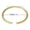 Picture of Brass Open Bangles Bracelets Round Carved Brass Tone Blank 18cm(7 1/8") long, 5 PCs                                                                                                                                                                           