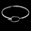 Picture of Brass Bangles Round Clasp Silver Plated 19.3cm(7 5/8") long, 4 PCs