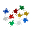 Picture of PVC Sequins Paillettes Halloween Spider At Random Mixed 15mm( 5/8") x 13mm( 4/8") , 50 Grams (Approx 1429 PCs/Packet)