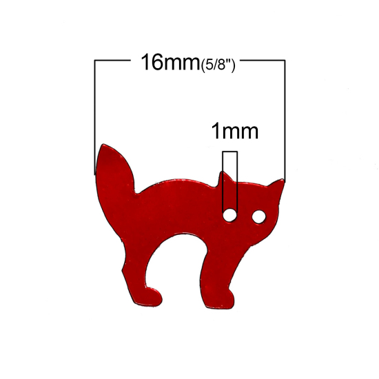 Изображение PVC Пластик Пайетки Кошка Случайно 16мм x 13мм , 50 Грамм (Примерно 1000 ШТ/Уп)
