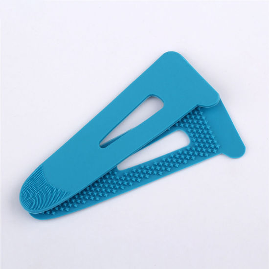 Picture of PVC Clothes Cuffs Self Adhesive Hook & Loop Fastening Holder Blue 30mm, 1 Set