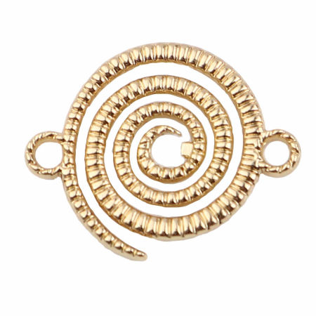 Picture of Zinc Based Alloy Connectors Swirl Gold Plated 21mm x 17mm, 10 PCs