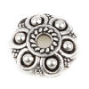 Изображение Цинковый Сплав Шапочки Для Бусин Цветы Античное Серебро (для 12мм бусины) 12мм x 12мм, 50 ШТ