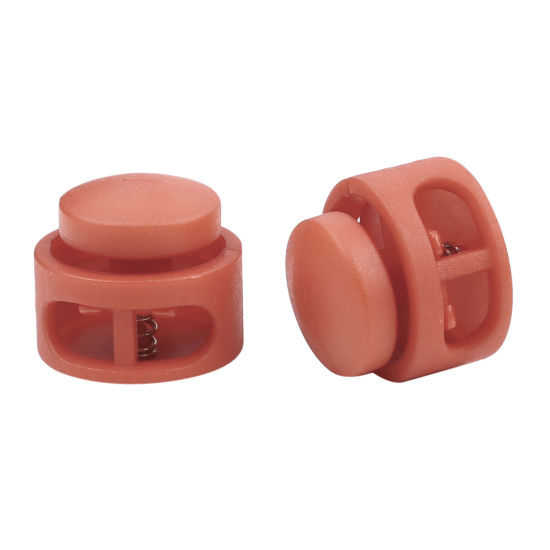 Picture of Plastic Cord Lock Stopper Round Orange 18mm Dia., 10 PCs