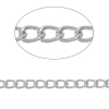 Picture of Aluminum Open Link Curb Chain Findings Silver Tone 8x5mm(3/8"x2/8"), 3 M