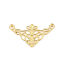 Picture of Iron Based Alloy Embellishments Triangle Gold Plated Filigree Filigree Stamping 48mm x 26mm, 50 PCs
