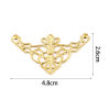 Picture of Iron Based Alloy Embellishments Triangle Gold Plated Filigree Filigree Stamping 48mm x 26mm, 50 PCs