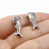 Picture of Zinc Based Alloy Spacer Beads Mermaid Antique Silver Color About 20mm x 8mm, Hole: Approx 1.9mm, 10 PCs
