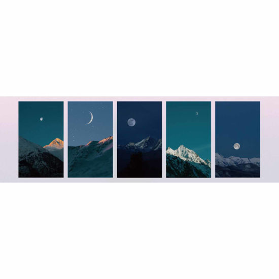 Изображение Dark Blue - Sky Landscape DIY Scrapbook Material Paper Vertical Type Memo Notepads 5.5x9.3cm, 1 Piece