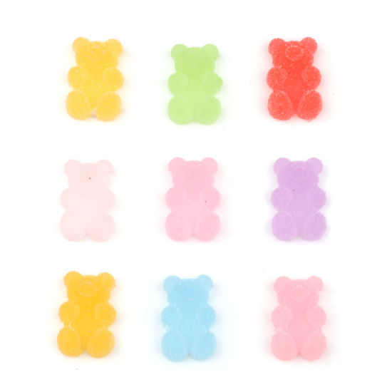 Picture of Resin Embellishments Candy At Random Color Bear Pattern 17mm x 11mm, 10 PCs