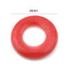 Picture of 50 PCs Natural Wood Connectors Charms Pendants At Random Mixed Color Circle Ring 24mm Dia.