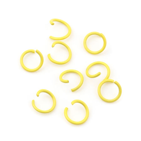 Image de 100 Pcs 10mm Dia, 1.3mm(taille 16) Anneaux de Jonction pour la Fabrication de Bijoux Ouvert en Alliage de Fer Jaune Rond