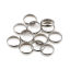 Picture of 10 PCs Stainless Steel Connectors Charms Pendants Silver Tone Circle Ring 12mm Dia.