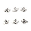 Picture of Zinc Based Alloy Charms Antique Silver Color Message " JOY " 12mm x 9mm, 100 PCs