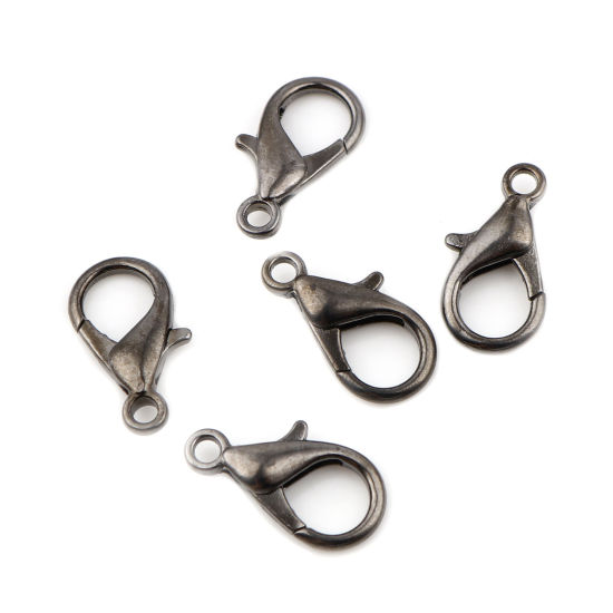Picture of Zinc Based Alloy Lobster Clasp Findings Gunmetal 21mm x 11mm, 20 PCs