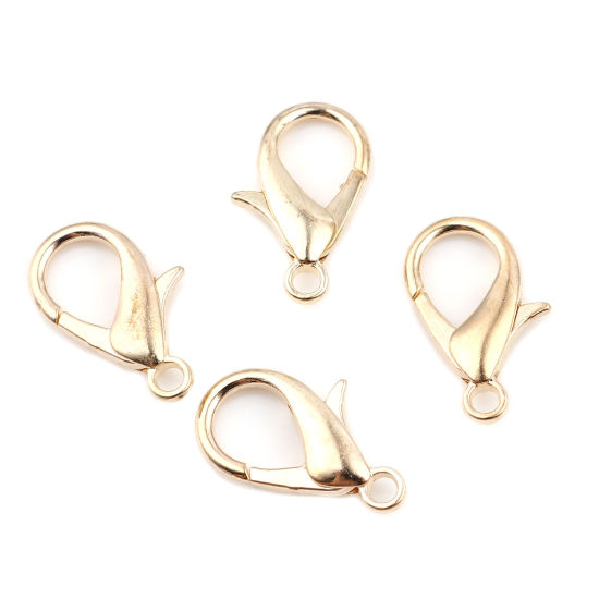 Picture of Zinc Based Alloy Lobster Clasp Findings KC Gold Plated 21mm x 11mm, 20 PCs