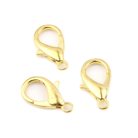 Picture of Zinc Based Alloy Lobster Clasp Findings Gold Plated 23mm x 12mm, 20 PCs