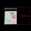 Picture of OPP Food Safe Party Candy Cookie Bags Multicolor Christmas Santa Claus Pattern Envelope Self Adhesive (Usable Space: 11x9.9cm) 13.9cm(5 4/8") x 9.9cm(3 7/8"), 1 Packet(100 PCs/Packet)