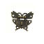 Picture of Antique Bronze - Zinc Based Alloy Cabinet Box Lock Catch Latches Butterfly DIY Accessories 5x4.3cm, 2 PCs